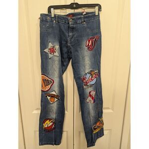 Soho Babe Jeans 90s Basketball Oversized‎ Patches Size 11
